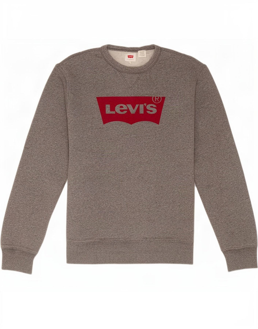 Levi's Womens Graphic Sweatshirt Jumper Medium Grey Flecked Classic