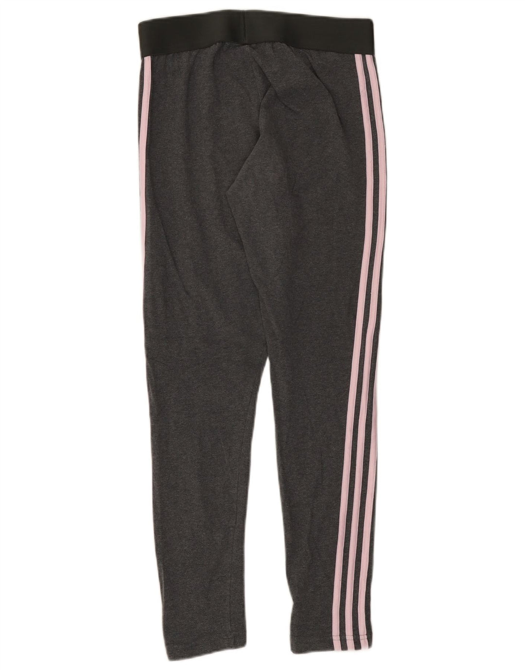 ADIDAS Womens Leggings UK 12/14 Medium  Grey Cotton