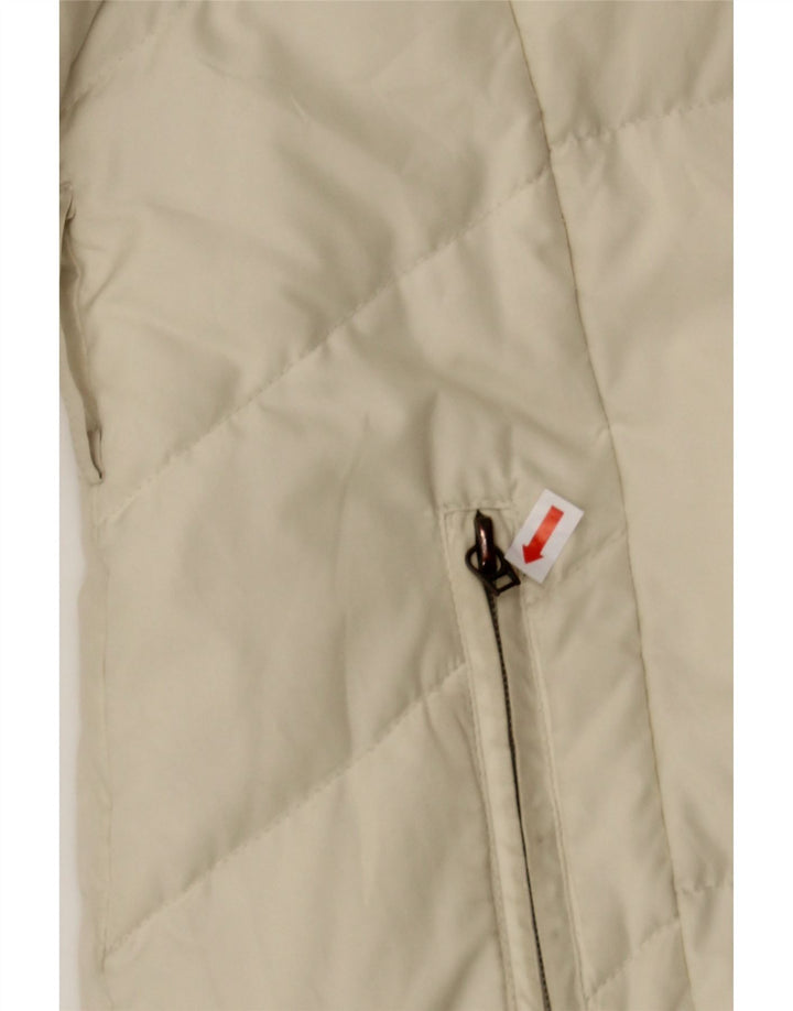 BEST COMPANY Womens Padded Coat UK 14 Medium Off White Polyester Vintage Best Company and Second-Hand Best Company from Messina Hembry 