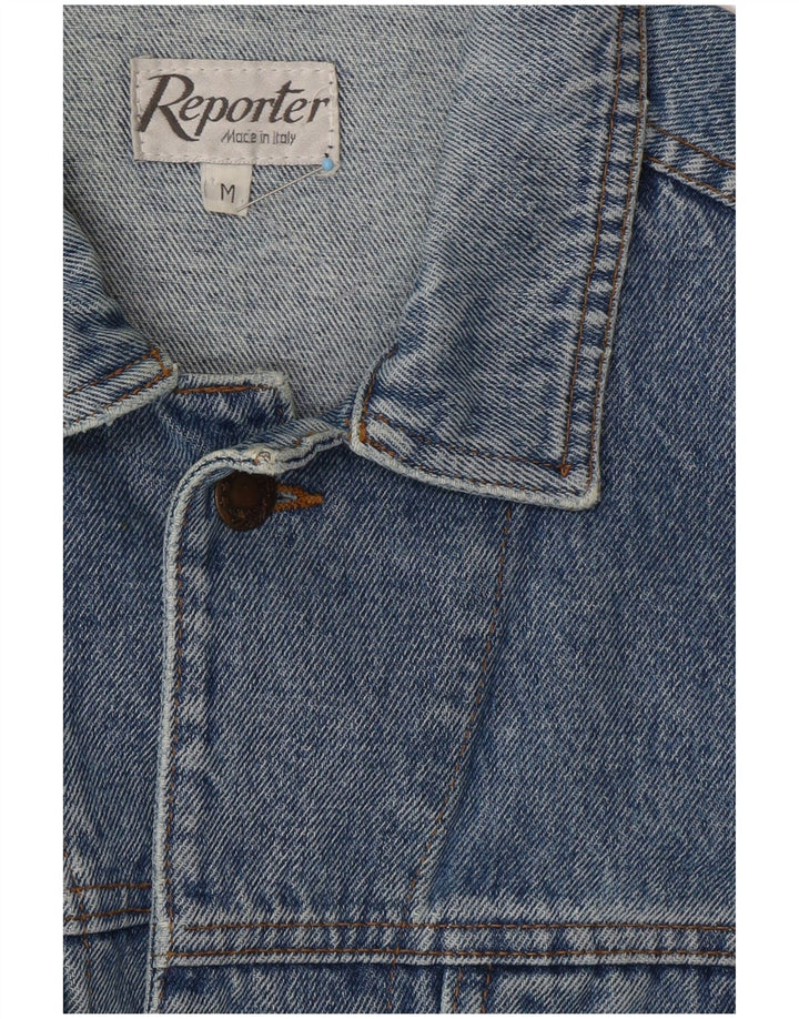 REPORTER Mens Denim Jacket UK 38 Medium Blue