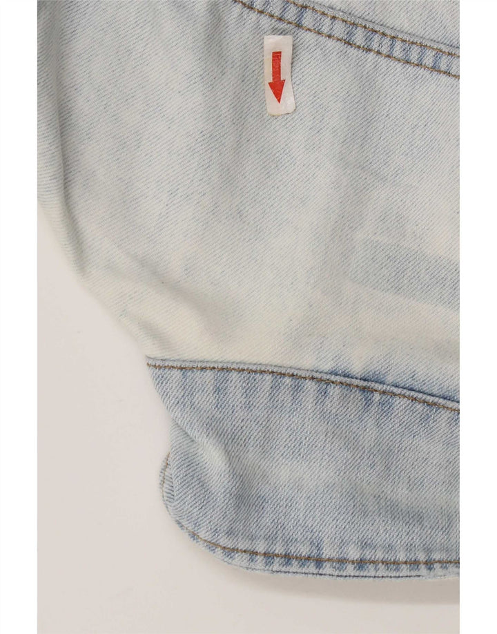 Topshop Dame denimjakke UK 10 Small Blue Cotton