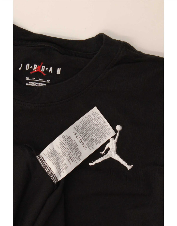 Jordan Mens T-Shirt Top XS Black Cotton