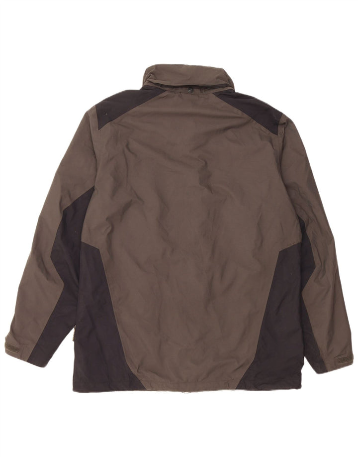 Jack Wolfskin Ανδρικό μπουφάν βροχής UK 36/38 Medium Grey Colorblock Polyamide