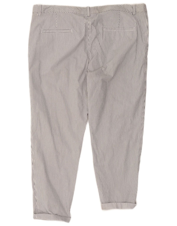 Женские укороченные брюки Marks & Spencer UK 20 2XL W41 L26 в белую полоску