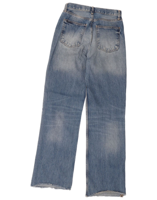 Женские широкие джинсы с высокой талией Zara EU 36 XS W26 L32 синие