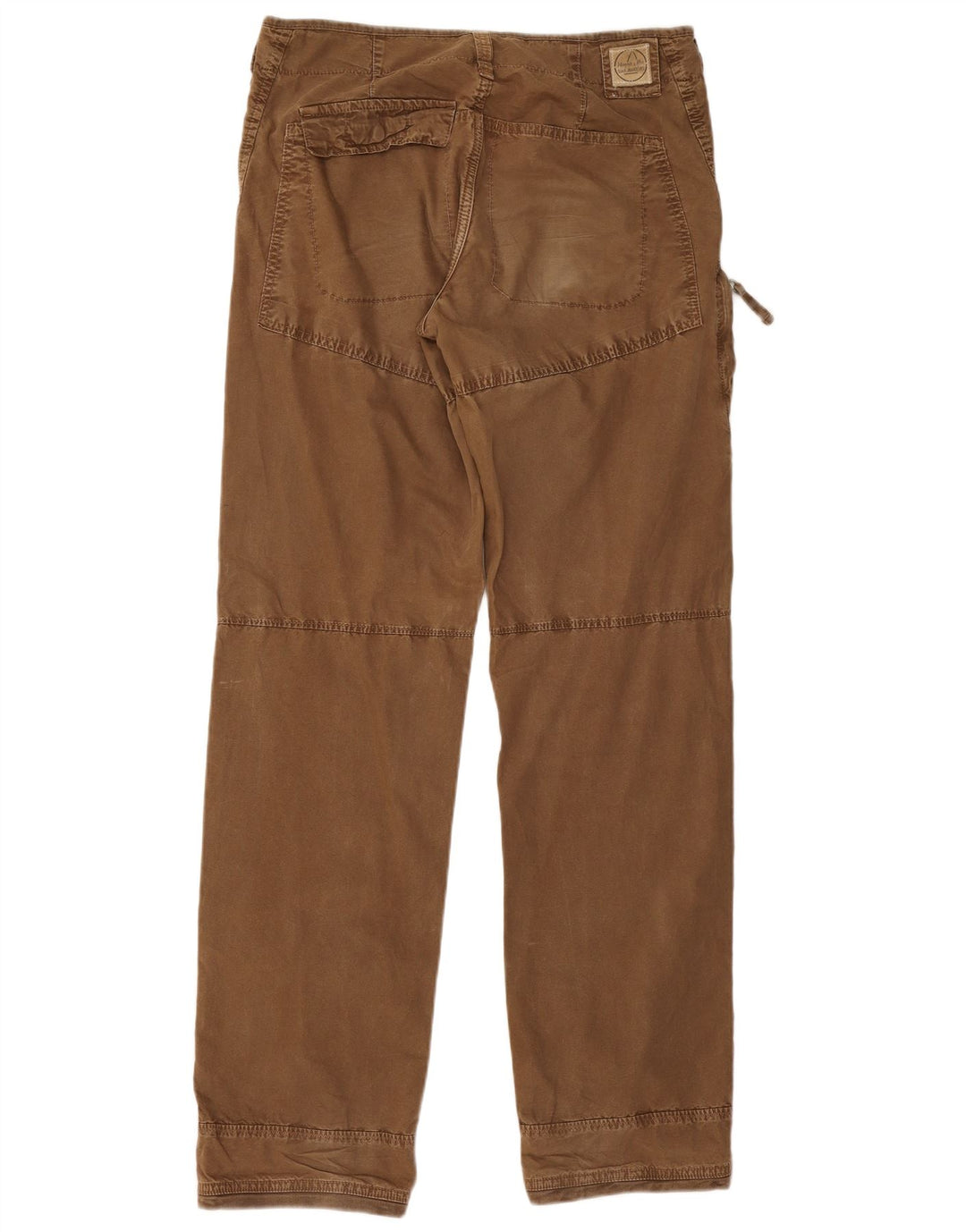 Murphy & Nye Mens Straight Cargo Trousers W33 L34 Brown Cotton