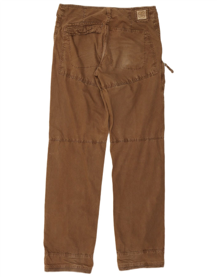 Murphy & Nye Mens Straight Cargo Trousers W33 L34 Brown Cotton