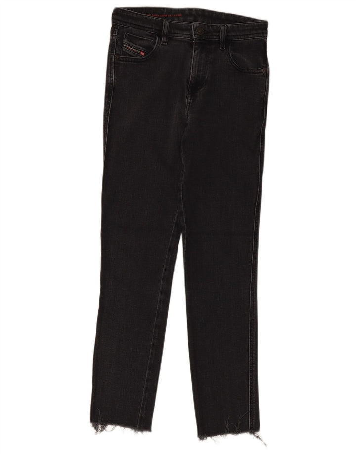 Diesel Womens Slim Jeans W24 L26 Black Polyacrylic