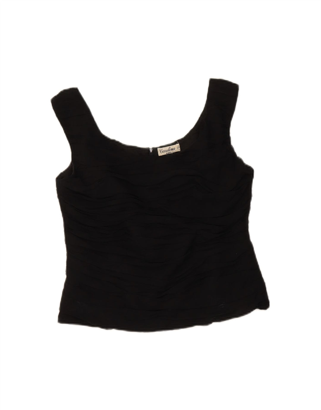 CAROLINE Womens Crop Crop Top IT 46 Large Black Vintage Caroline and Second-Hand Caroline from Messina Hembry 