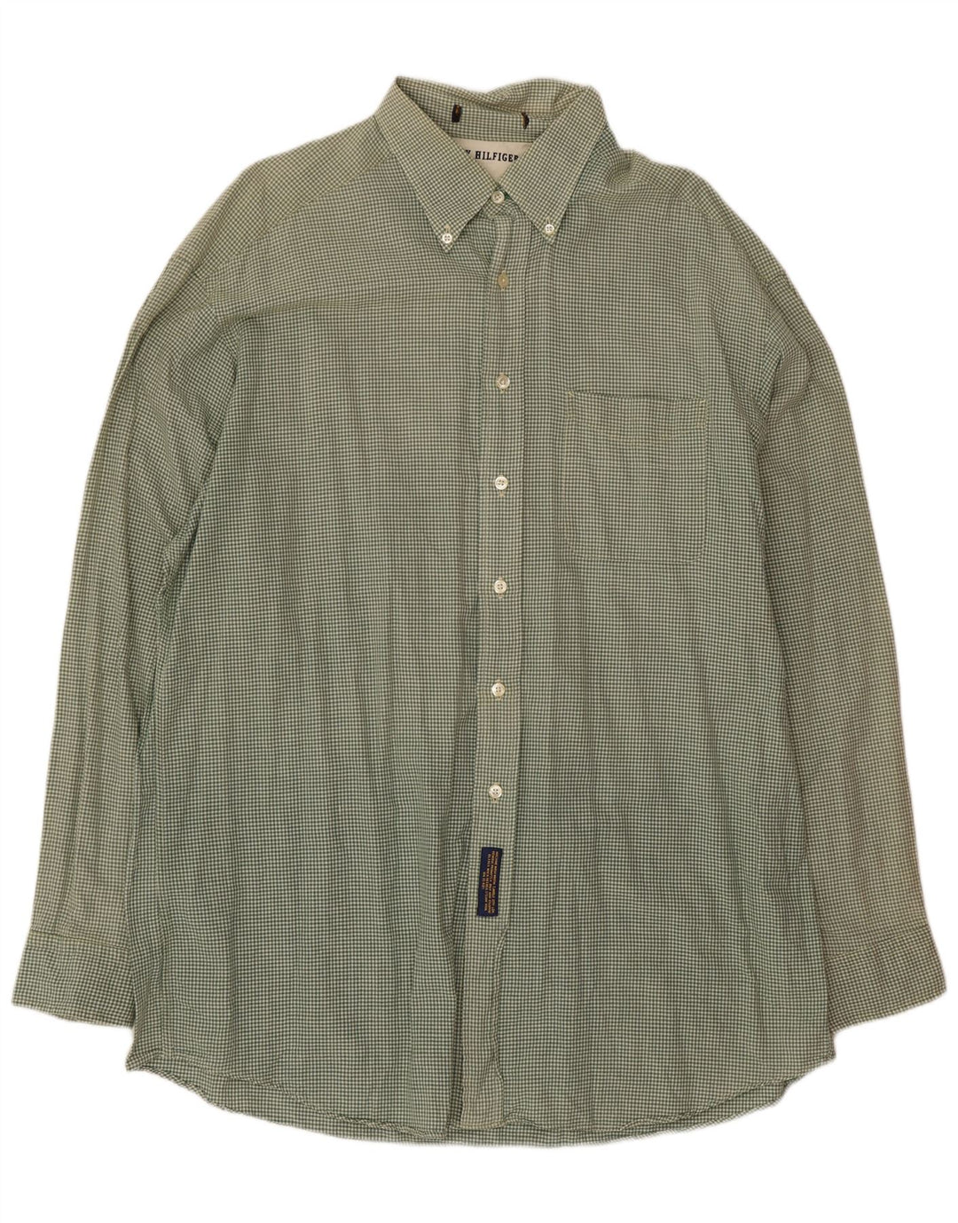 Tommy Hilfiger Camisa de franela para hombre XL Vichy verde