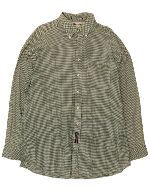 Tommy Hilfiger Chemise en flanelle XL pour homme Vert vichy