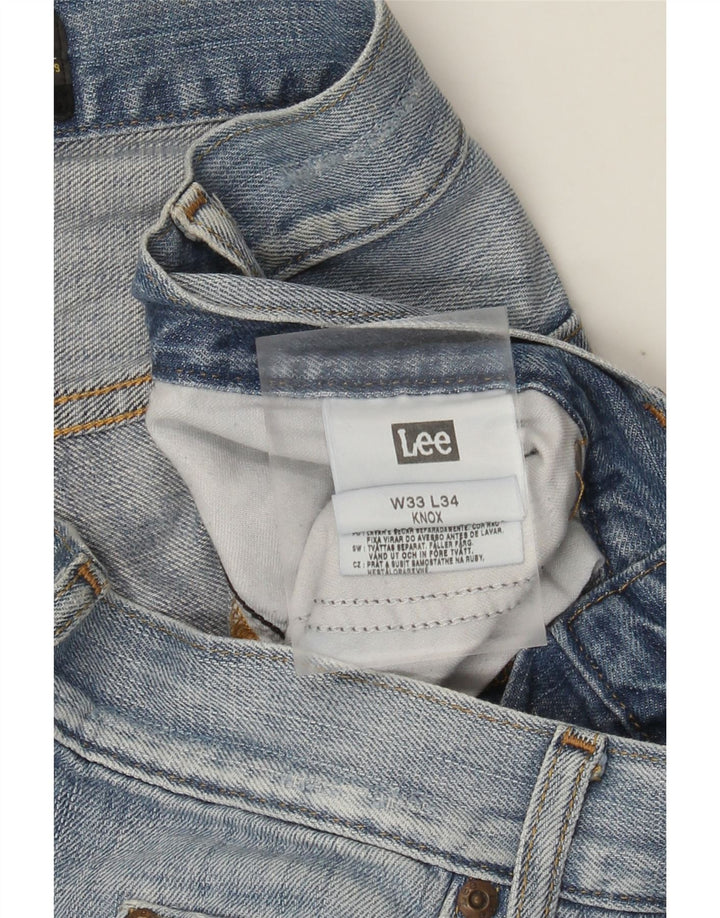 Lee Mens Knox Straight Jeans W33 L34 Blue Cotton