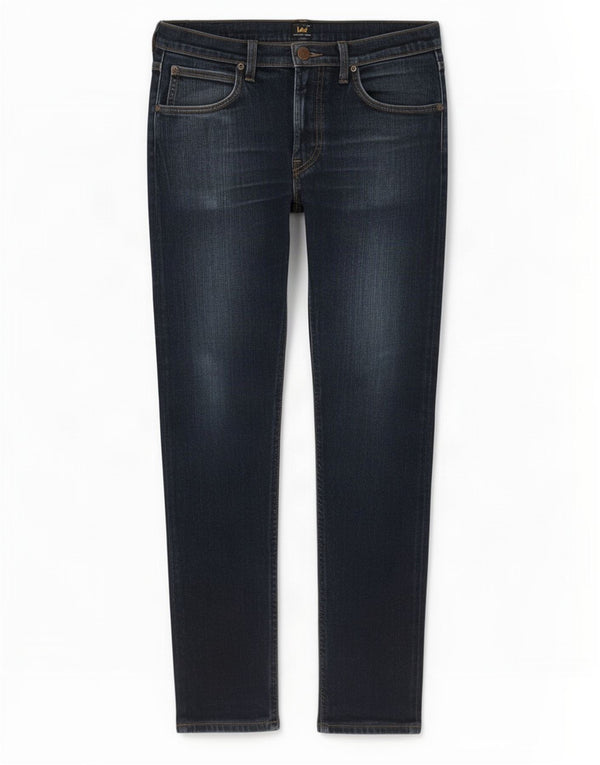 Lee Womens Luke Slim Jeans W32 L32 Navy Blue Cotton