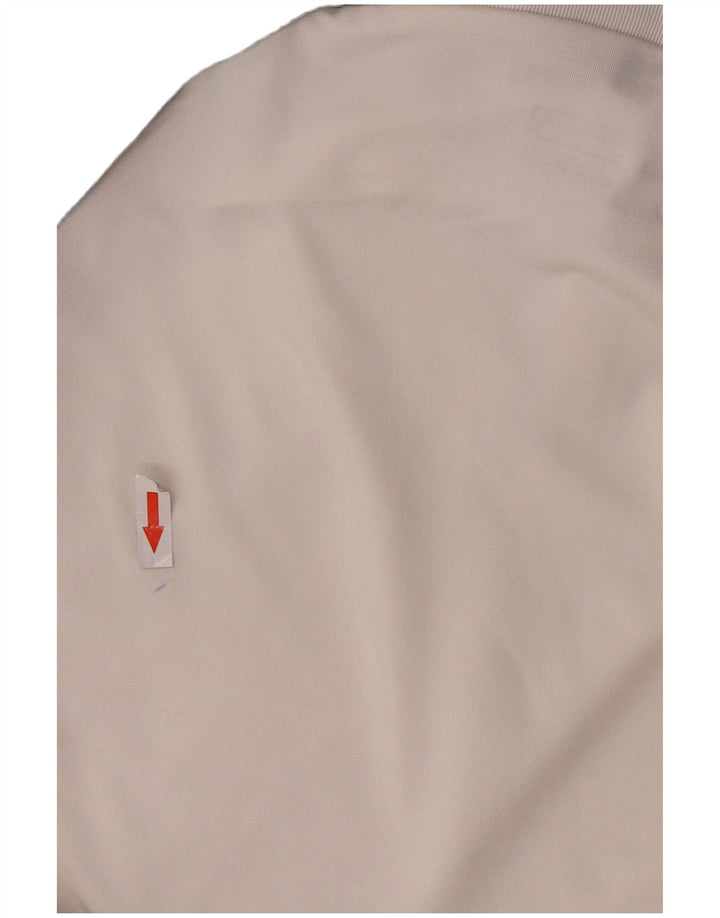 Nike Dri Fit Zip Neck Slim Pull Survêtement Haut Petit Blanc