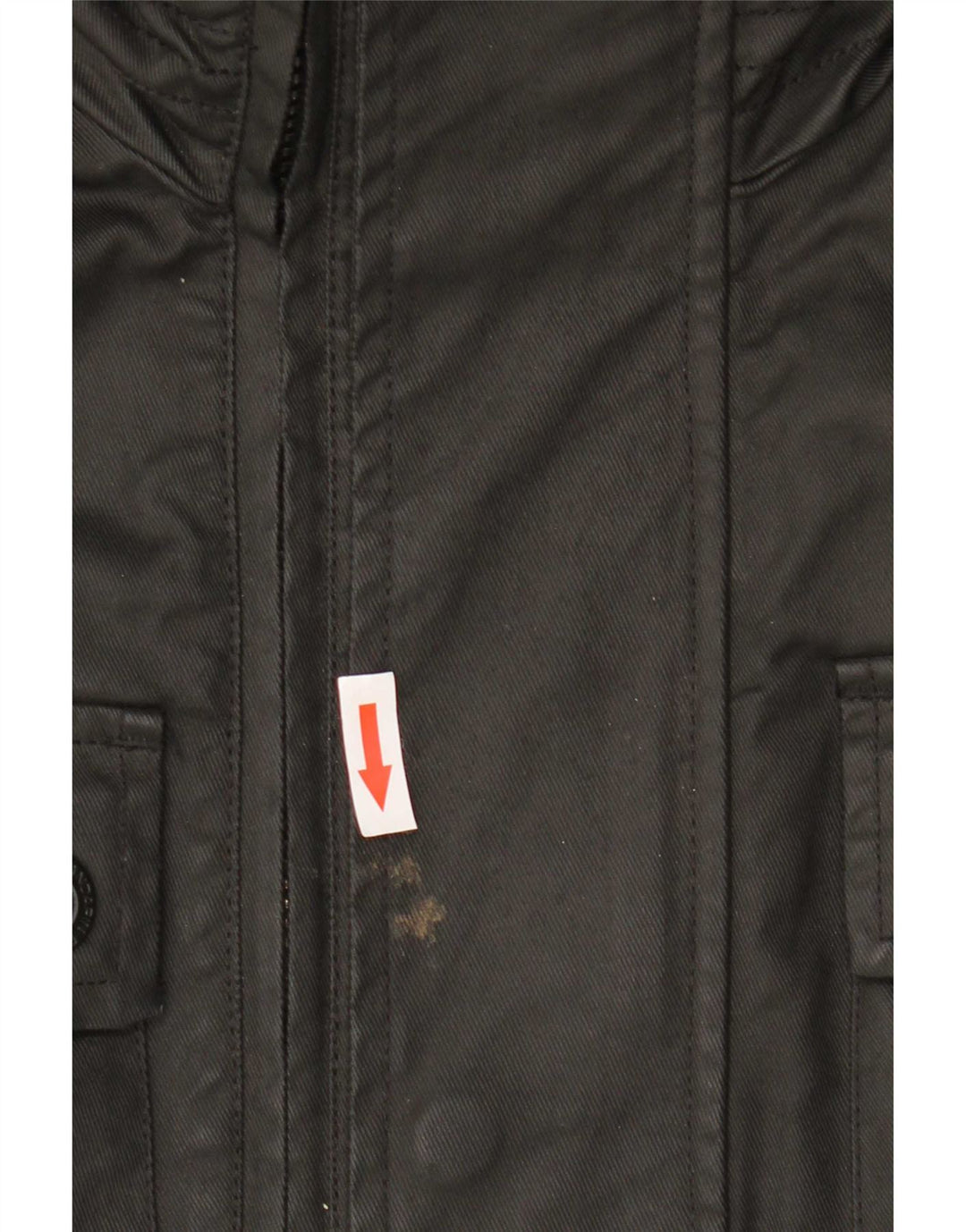 Superdry Mens Military Jacket UK 44 2XL Black Cotton
