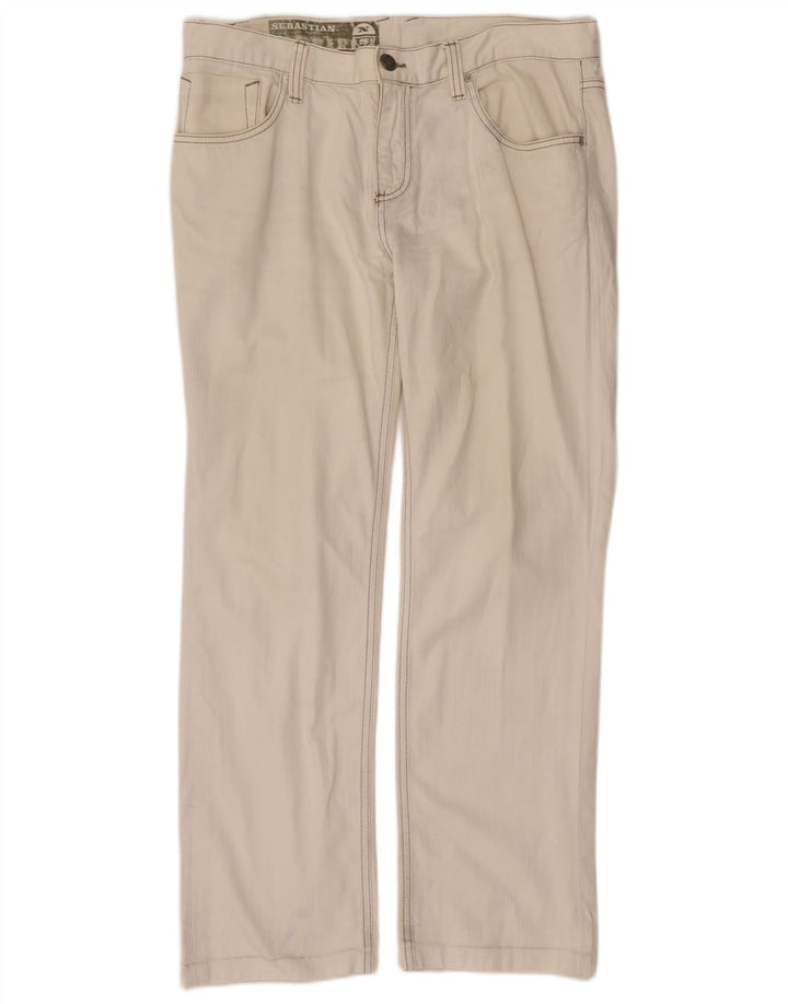 North Sails Mens Straight Jeans W34 L29 White Cotton
