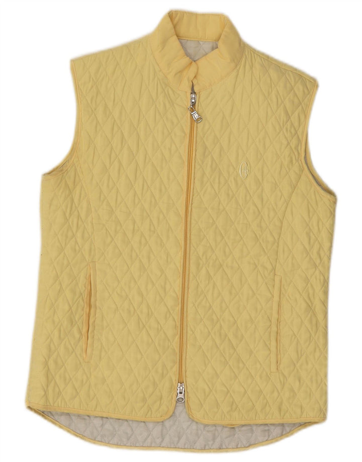 Conte of Florence Damen Steppweste IT 40 Small Gelb Polyester