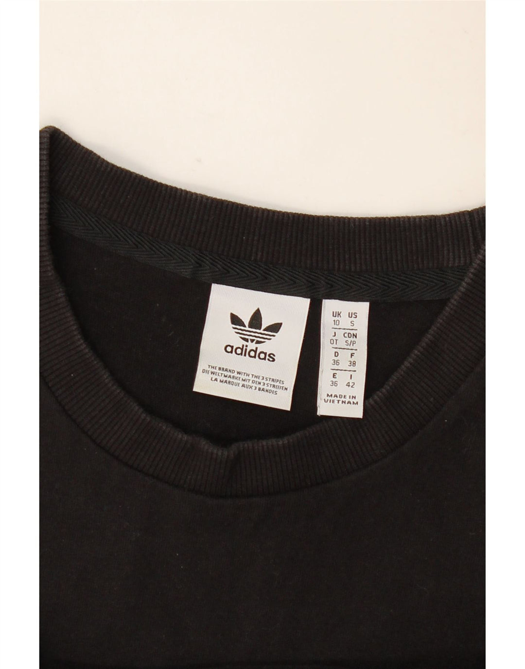 Adidas Dame Oversized T-Shirt Top UK 10 Lille Sort
