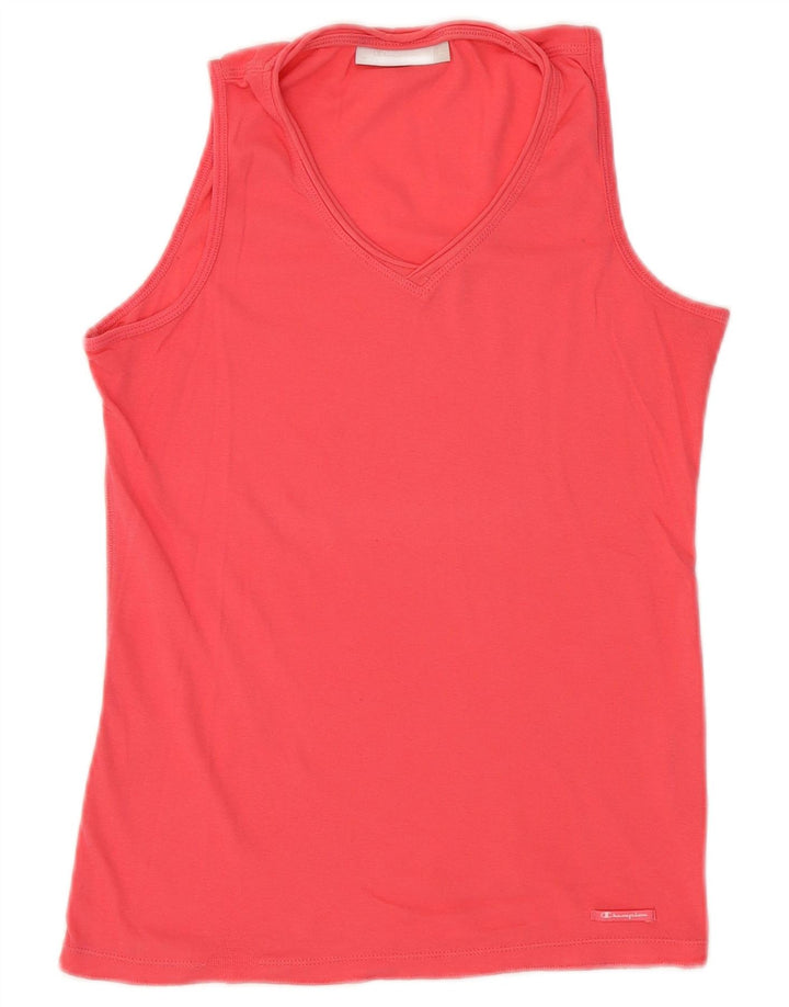 CHAMPION Womens Vest Top UK 14 Large Pink