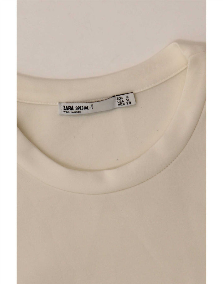 Zara Womens Sweatshirt Jumper Dress UK 12 Medium Off White