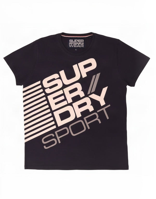 Superdry Herren Grafik T-Shirt Top 2XL Marineblau Baumwolle