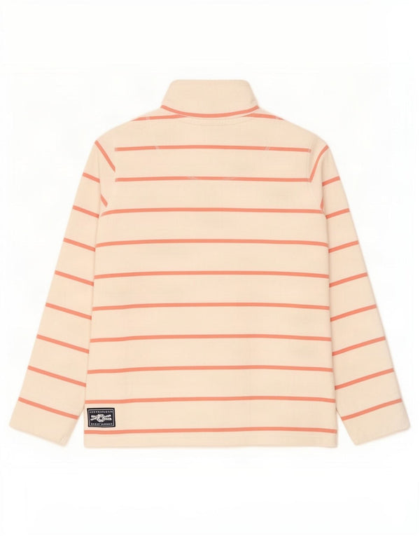 Crew Clothing Womens Zip Neck Sweatshirt Jumper UK 12 Medium White Striped