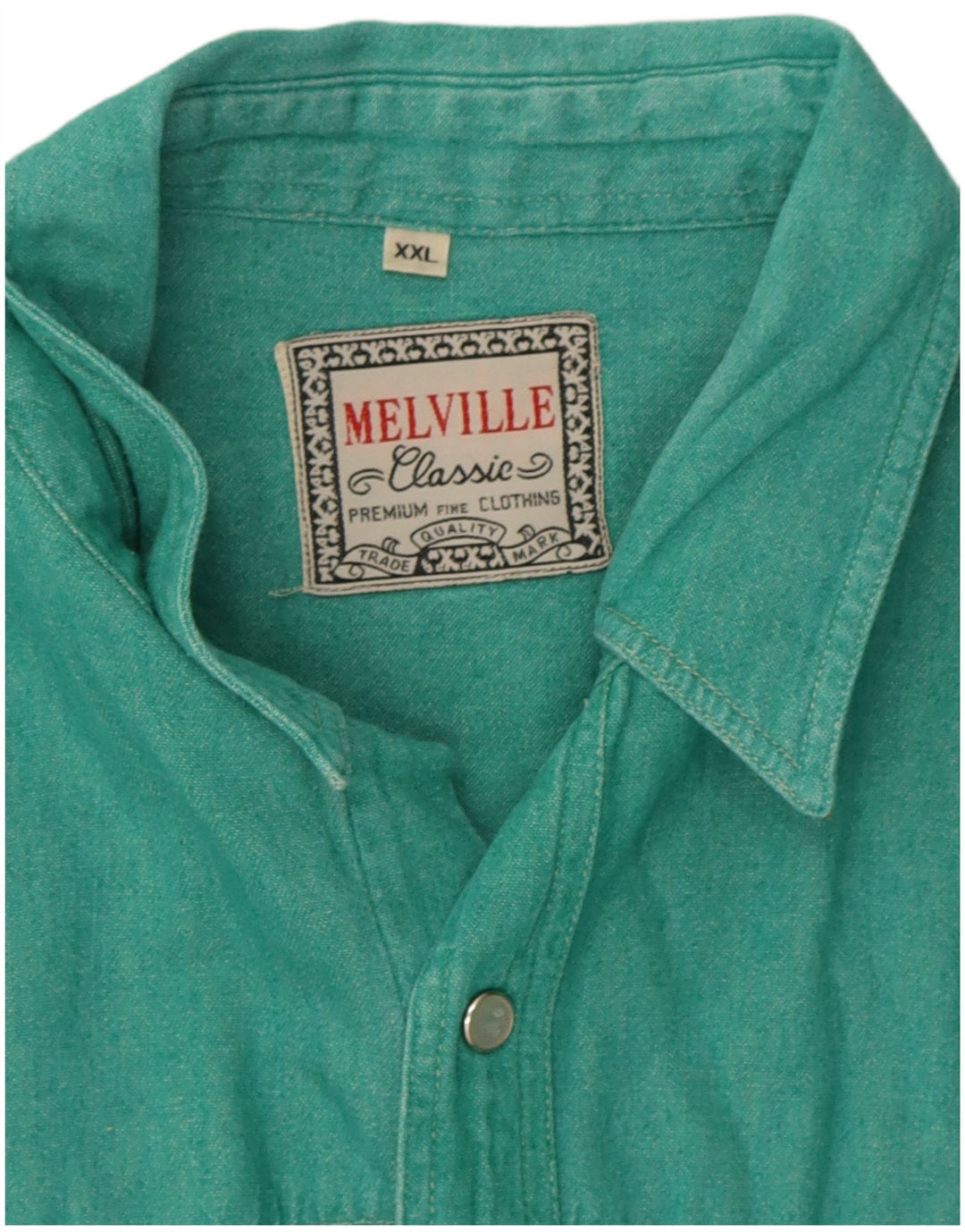 Melville Mens Shirt 2XL Green Cotton