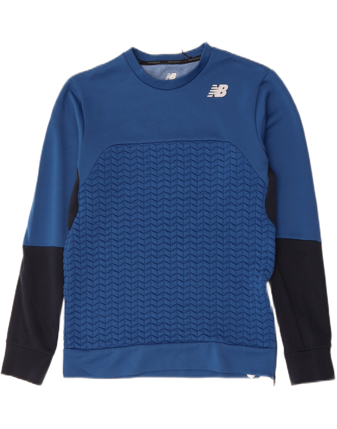 Pulover pentru bărbați NEW BALANCE Pulover mic albastru poliester color bloc