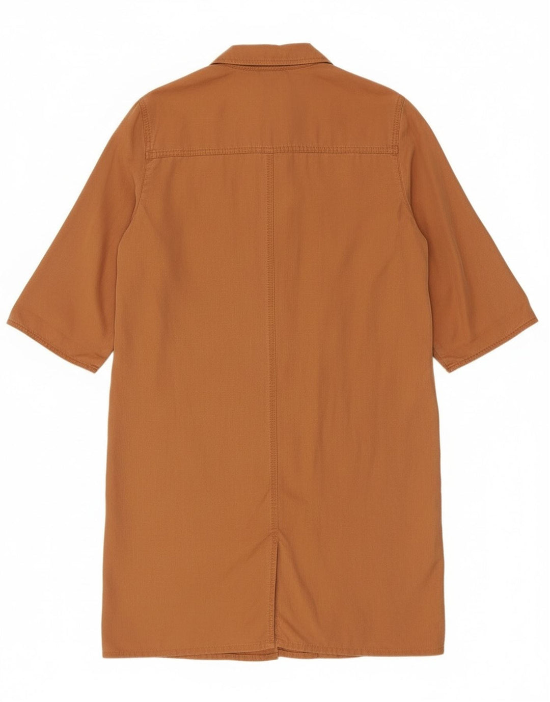 Perte by Krizia Womens 3/4 Sleeve Pullover Shirt Dress UK 12 Medium Brown