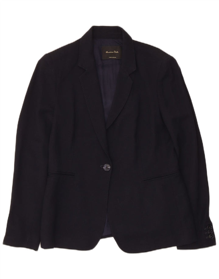 Massimo Dutti Jachetă Blazer Femei 1 Buton EU 40 Mediu Bleumarin Viscoză
