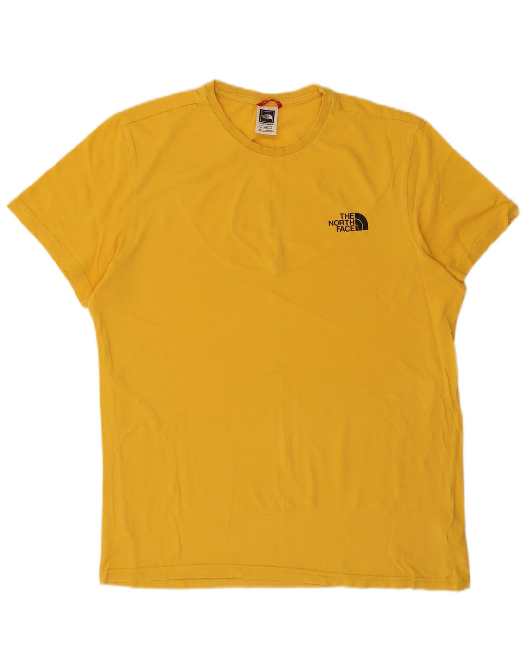 THE NORTH FACE Mens Graphic T-Shirt Top Medium Yellow Cotton