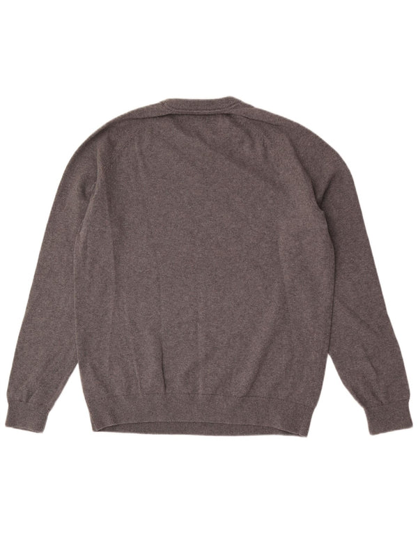 Calvin Klein Jeans Herren-Pullover mit Rundhalsausschnitt, XL, graue Baumwolle