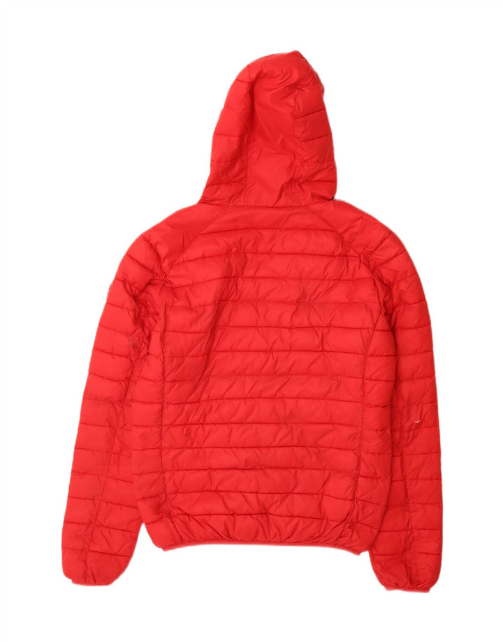 Invicta Womens Hooded Padded Jacket UK 16 Large Red Polyamide
