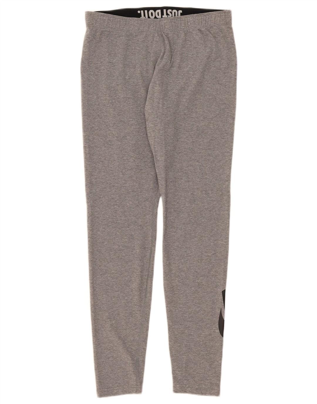 Nike Womens Graphic Leggings UK 14 Large Grey Cotton