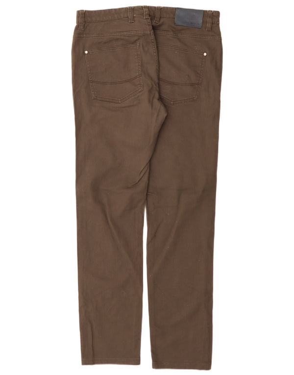 Ted Baker Herre Slim Casual Bukser W32 L31 Khaki Bomuld