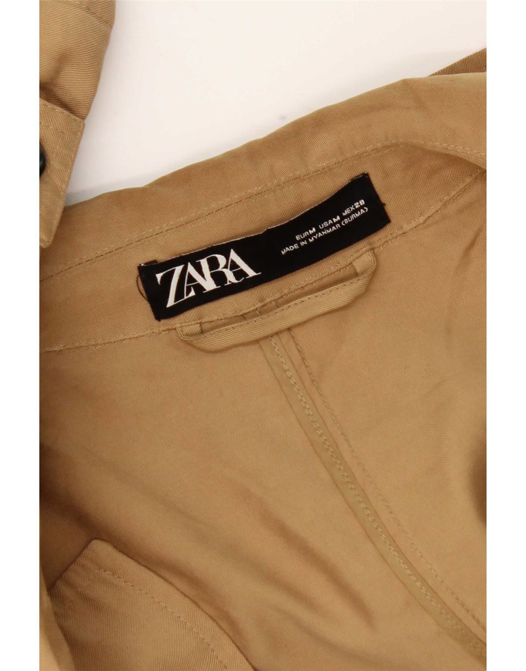 Soprabito aperto oversize da donna Zara UK 14 beige medio