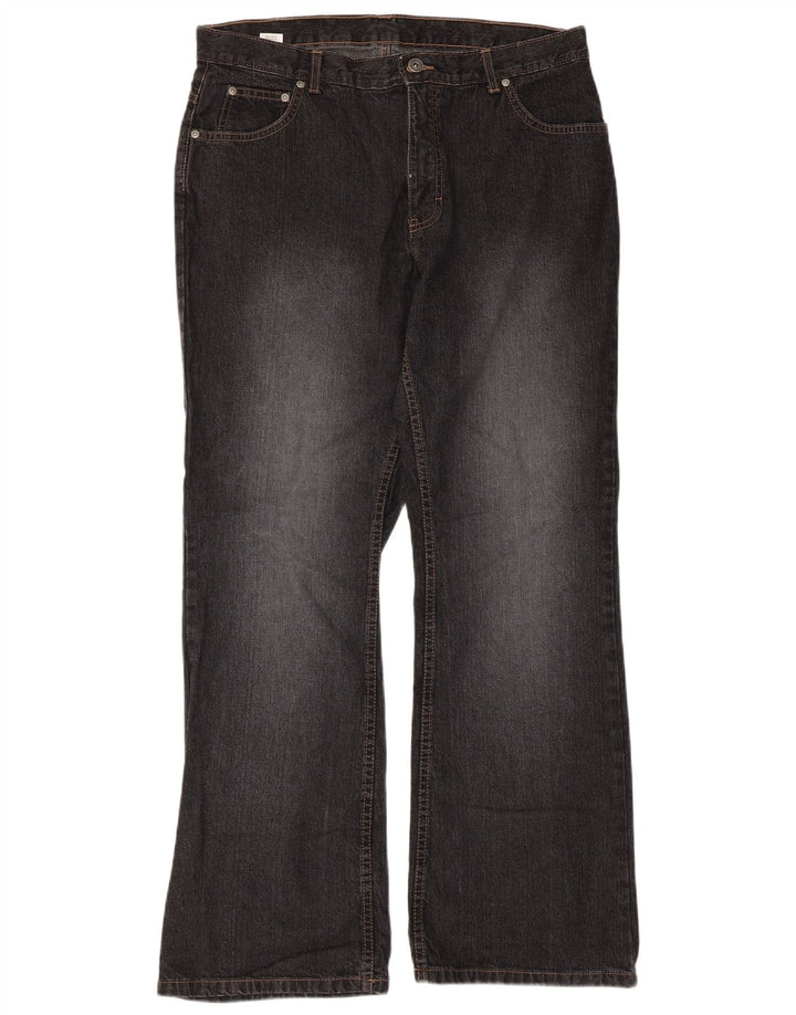 Marks & Spencer Womens Bootcut Jeans UK 16 Large W34 L30 Black Cotton