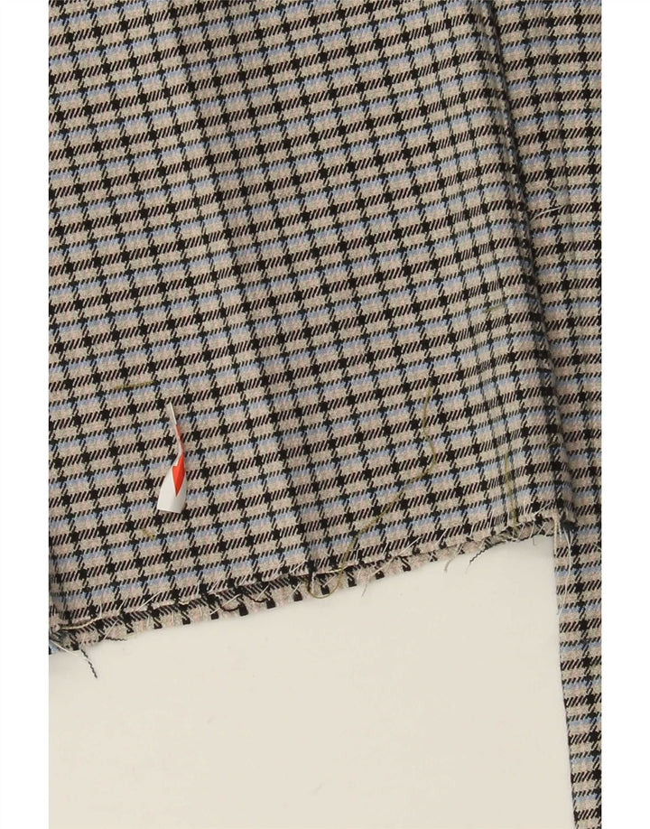Marks & Spencer Womens Cropped Trousers UK 10 Small W30 L24 Grey Check