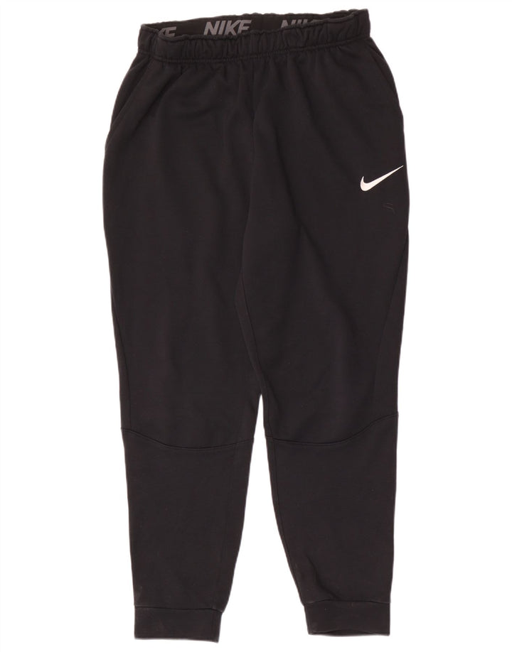 Nike Mens Dri Fit Tracksuit Trousers Joggers Large  Black Polyester