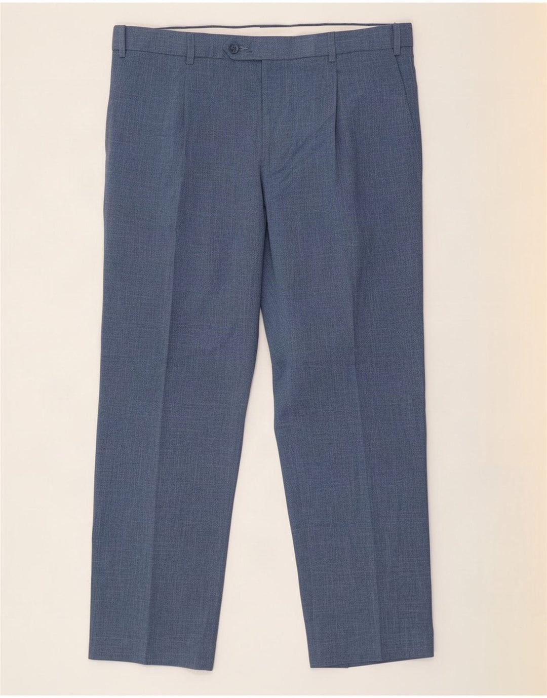 Pantaloni de costum pentru bărbați Marks & Spencer, cu ajustare normală, L38 L31, poliester albastru