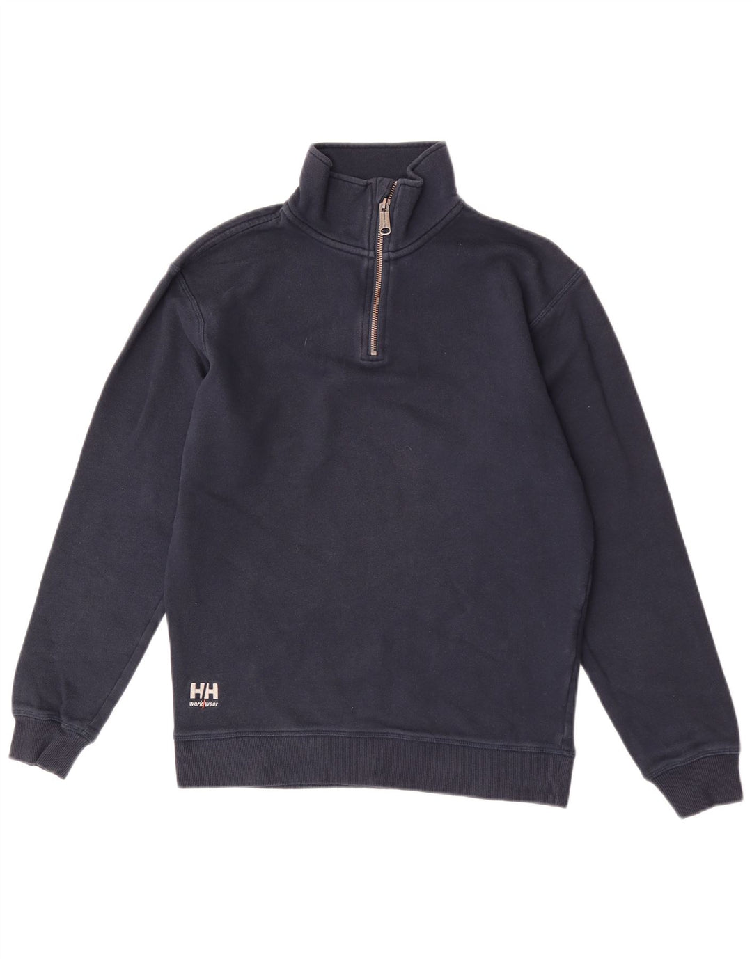 Helly Hansen Herre Zip Neck Sweatshirt Jumper Medium Navy Blue Bomuld
