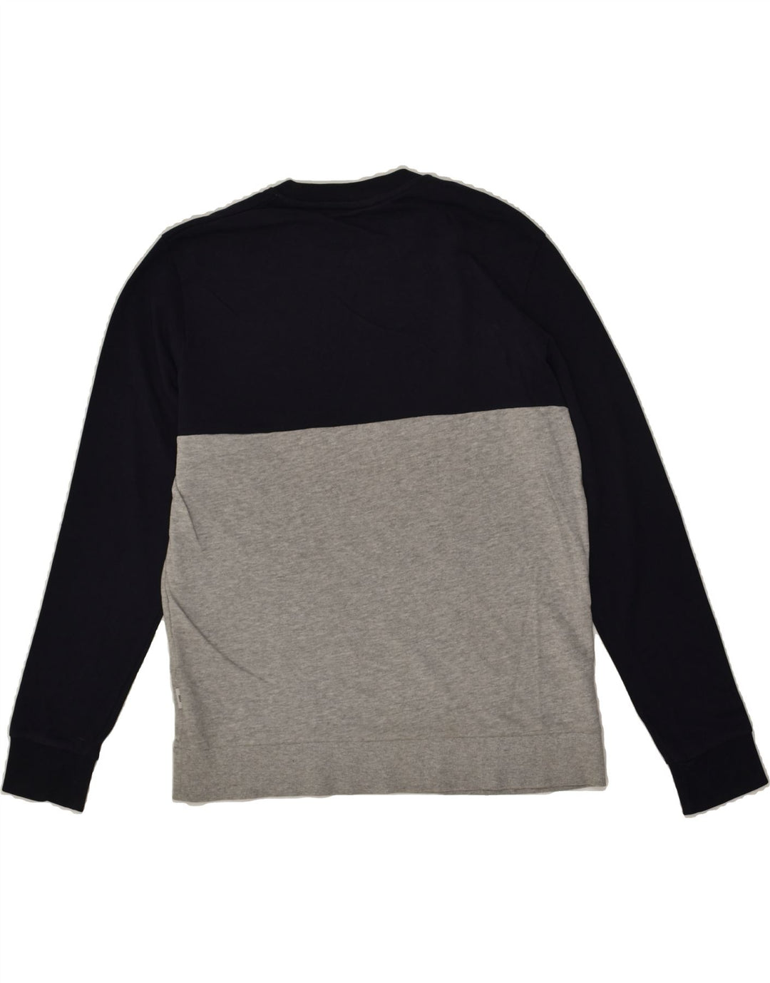 JACK & JONES Mens Graphic Sweatshirt Jumper Large Black Colourblock Cotton | Vintage Jack & Jones | Thrift | Second-Hand Jack & Jones | Used Clothing | Messina Hembry 
