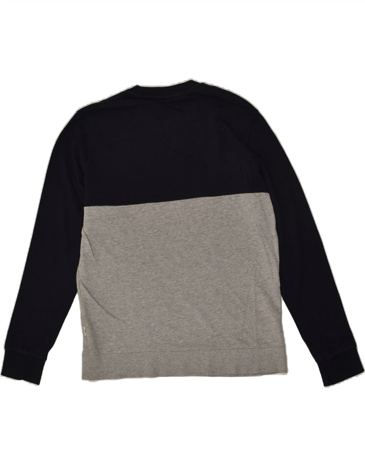 JACK & JONES Mens Graphic Sweatshirt Jumper Large Black Colourblock Cotton | Vintage Jack & Jones | Thrift | Second-Hand Jack & Jones | Used Clothing | Messina Hembry 