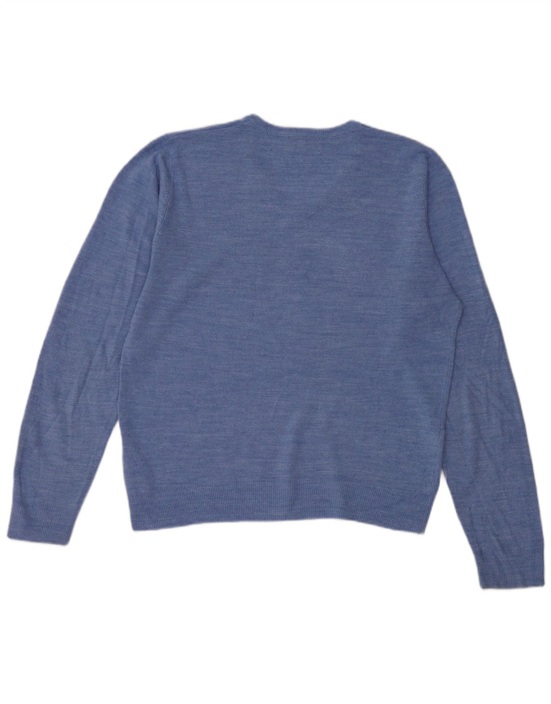 Marks & Spencer Herren-Pullover mit V-Ausschnitt, reguläre Passform, mittelblaues Acryl