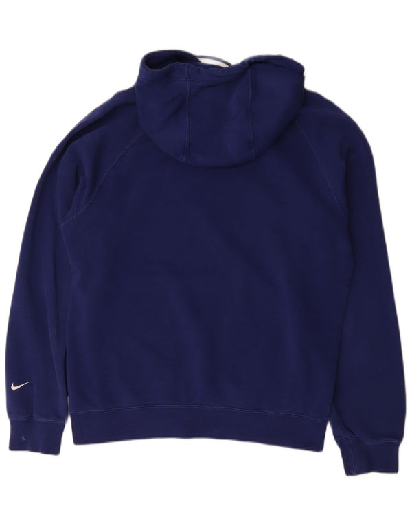 Nike Mens Graphic Hoodie Jumper Small Navy Blue Cotton