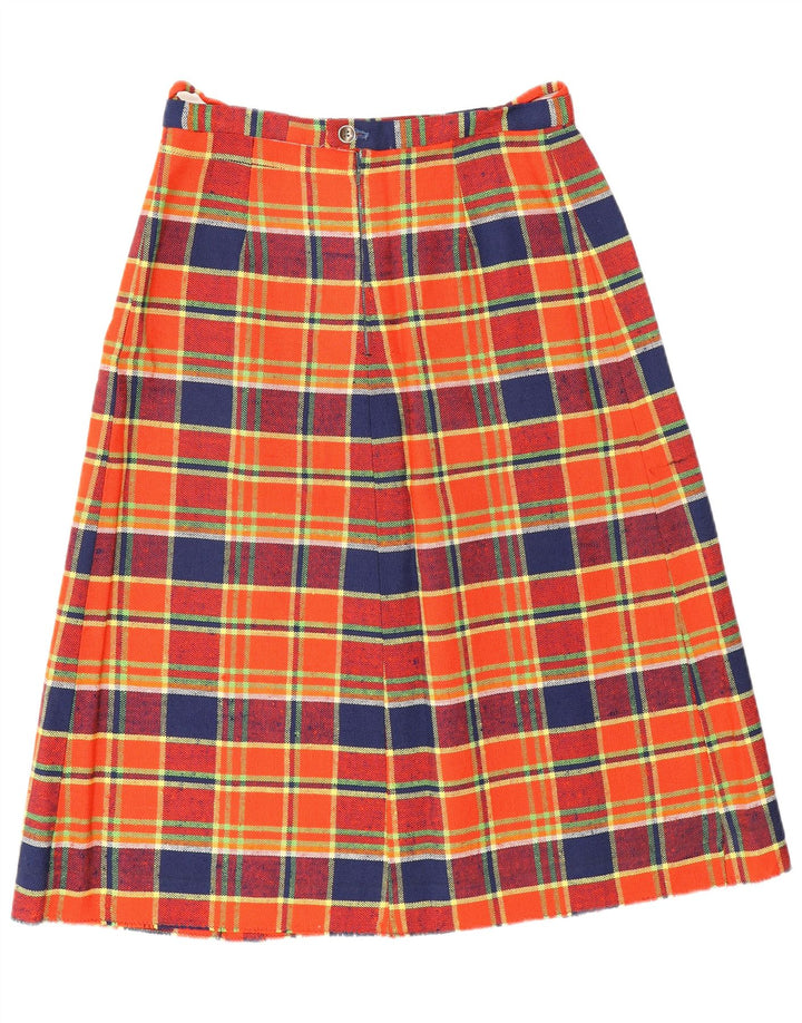 Vintage Womens A-Line Skirt W28 Medium Red Plaid