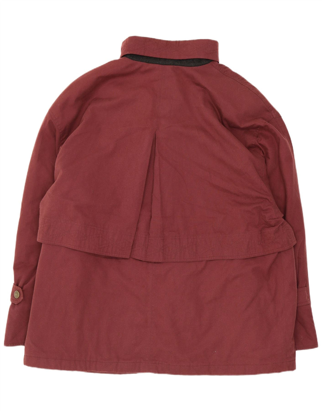 Vintage Womens Oversized Windbreaker Coat UK 18 XL Burgundy Polyester