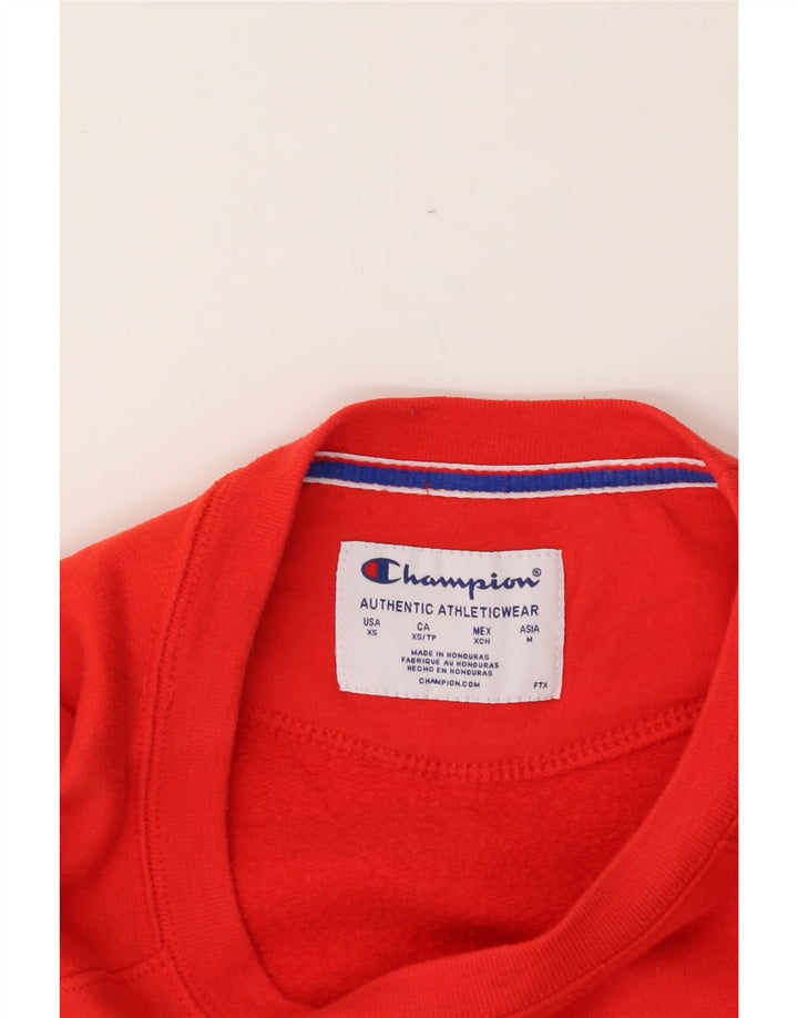 CHAMPION Womens Graphic Sweatshirt Jumper UK 6 XS Red Vintage Champion and Second-Hand Champion from Messina Hembry 