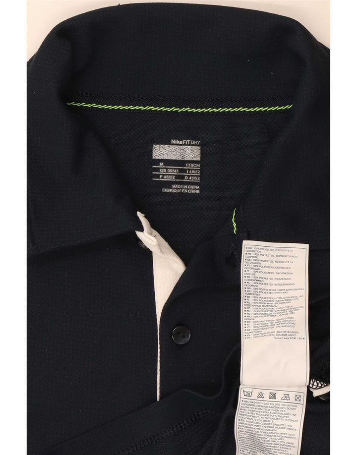 Polo Nike Homme UK 39/41 Bleu Marine Moyen Colorblock Polyester