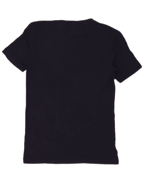 Armani Jeans Mens T-Shirt Top 2XL Navy Blue Viscose